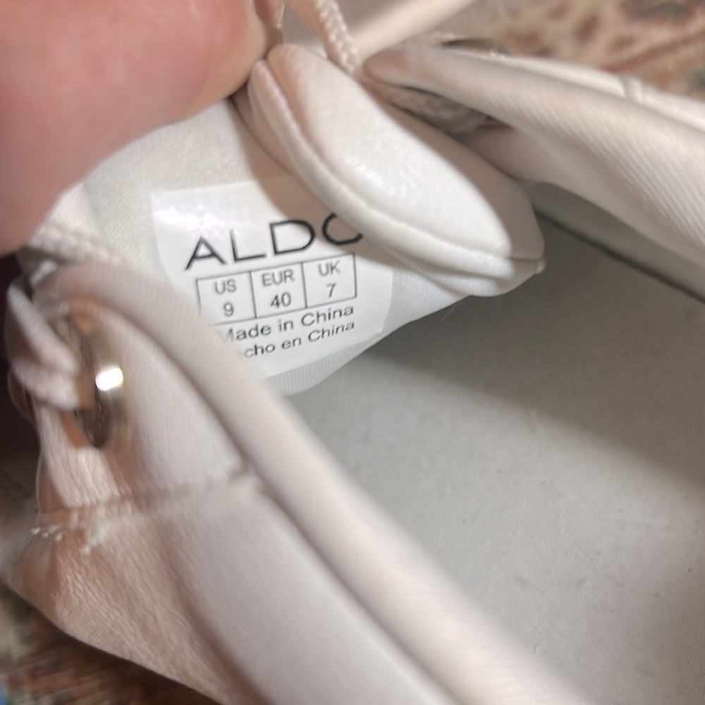 White and Red Chunky Sole Aldo Sneakers, Sz 9 - Picture 5 of 5